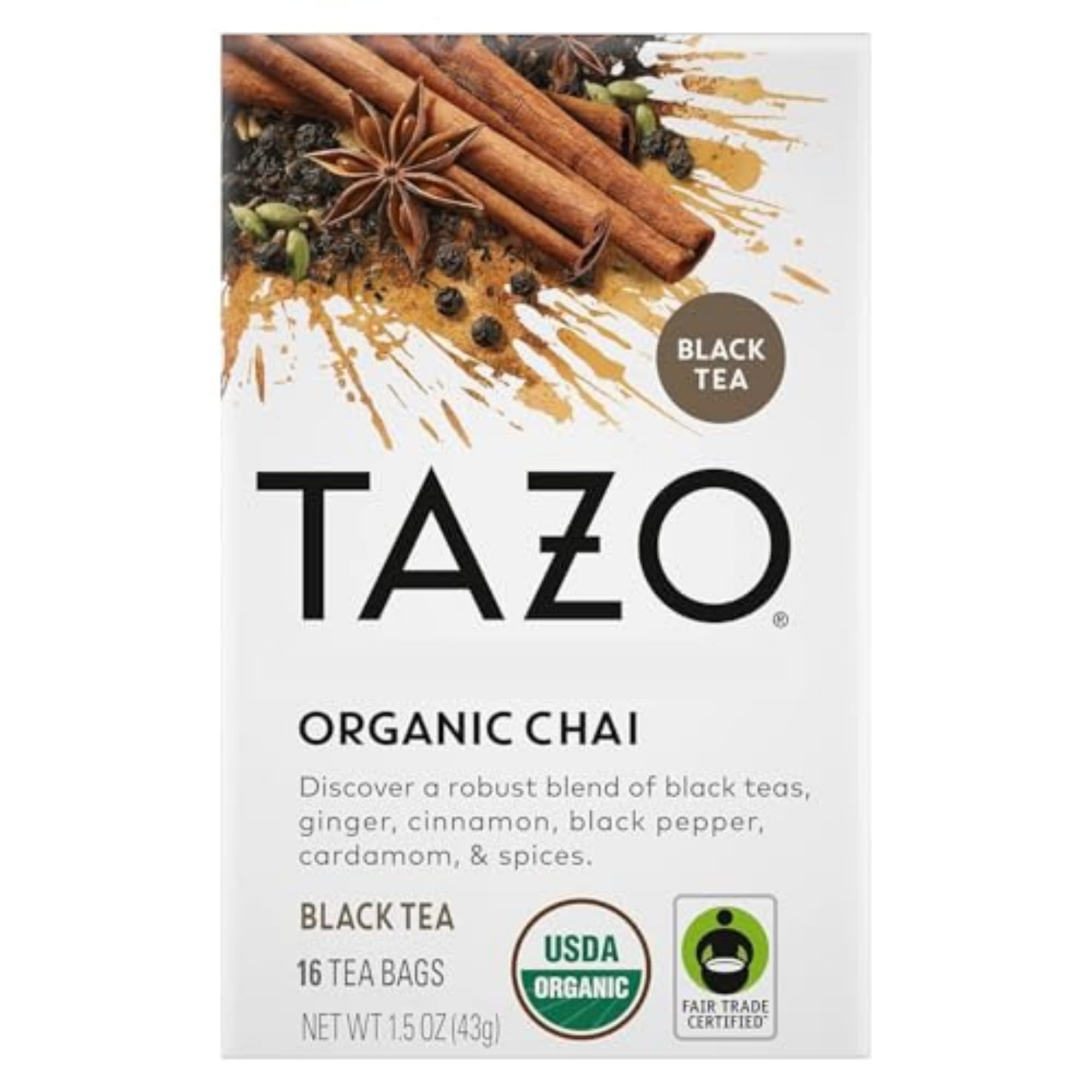 Foto 2 pulgar | Té Tazo Organic Chai Black Con Cafeína  16 Bolsitas - Venta Internacional.