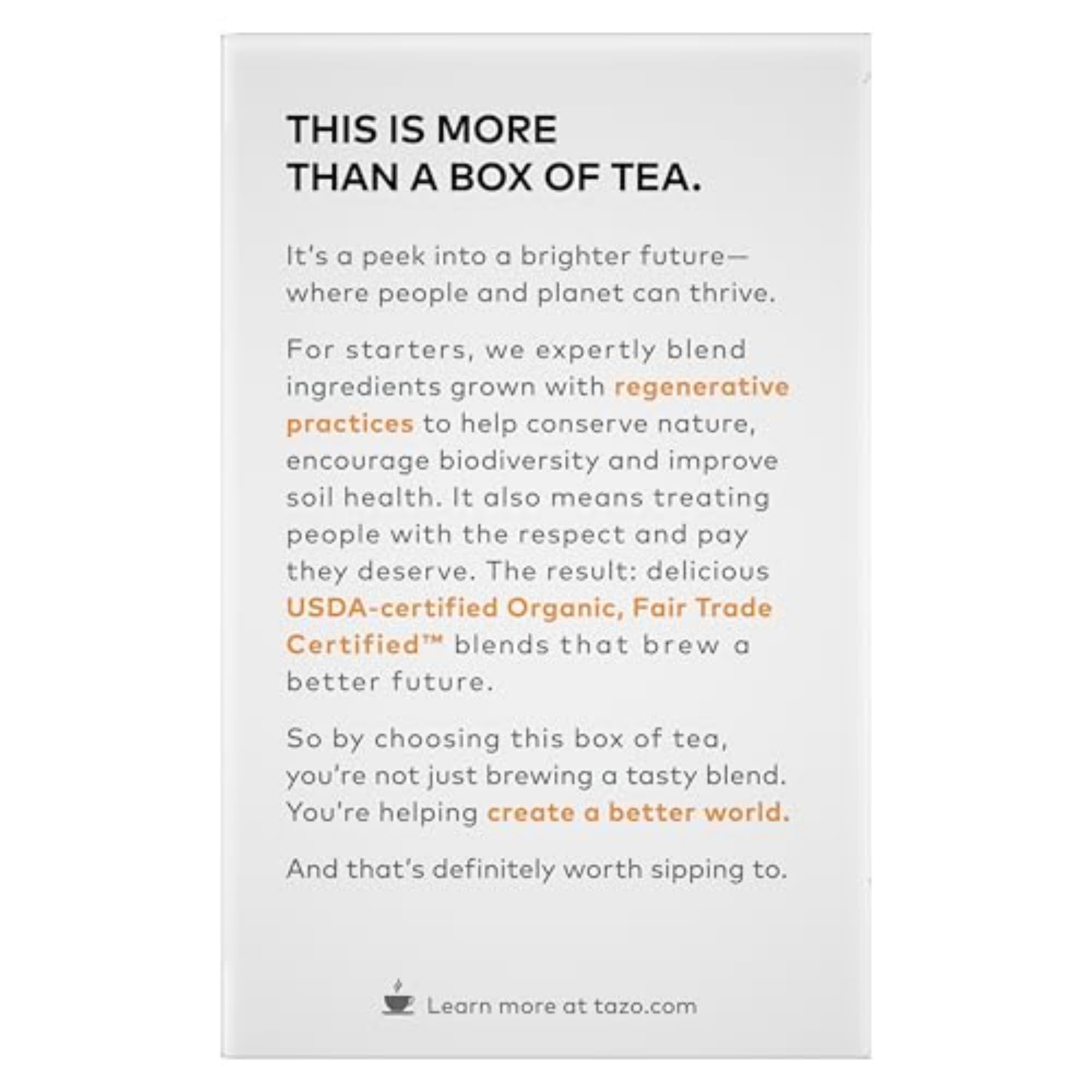 Foto 3 | Tea Tazo  96 Bolsitas De Té Negro Orgánico Chai (16 Unidades X 6) - Venta Internacional.
