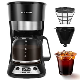 Foto 1 | Cafetera Eléctrica Programable De 12tazas 1.5l 900w Aigostar
