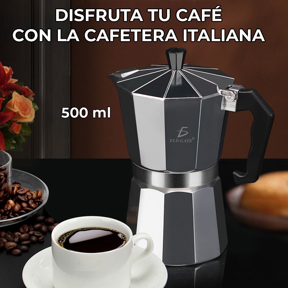 Foto 3 pulgar | Cafetera Italiana Manual 500ml Ele-gate color Plata