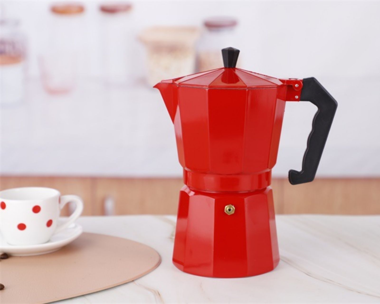 Foto 4 | Cafetera Moka Italiana para Expresso 6 Tazas color Rojo