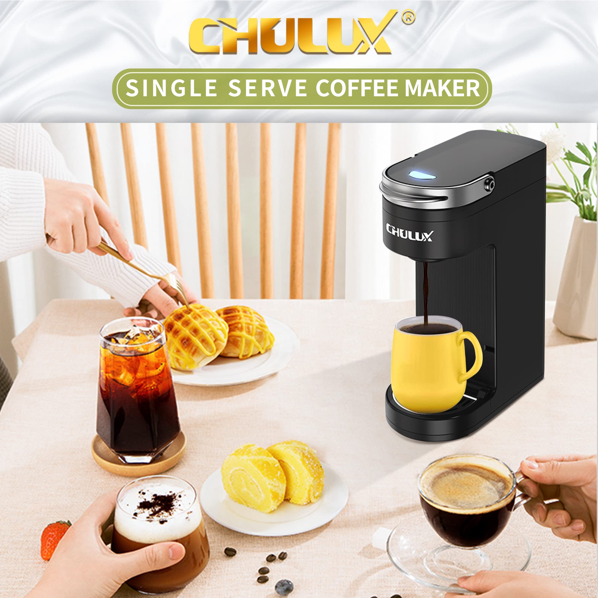 Foto 5 pulgar | Cafetera Chulux Slim 2 en 1 de Una Sola Porción para K Cup & Ground - Venta Internacional