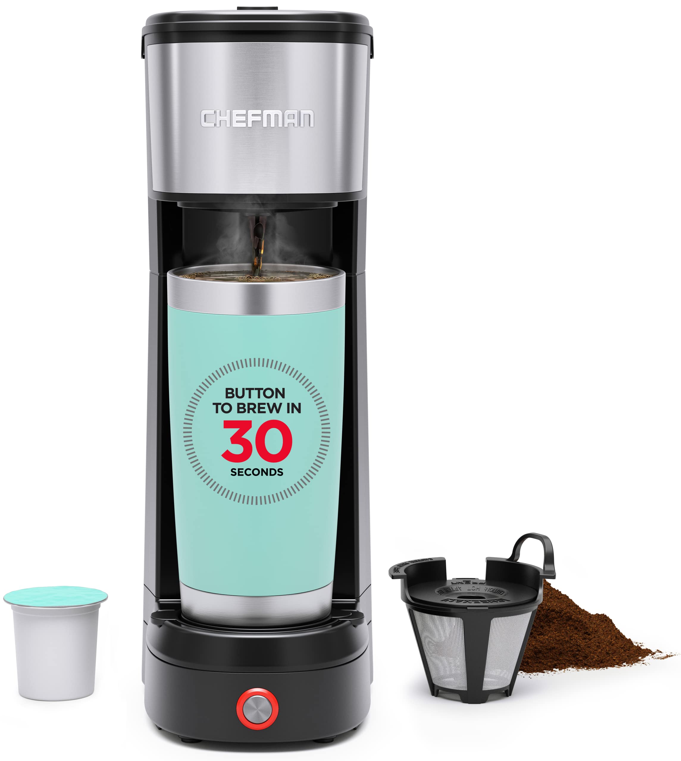 Cafetera Chefman Instacoffee Max de Una Sola Porción 414 Ml - Venta Internacional $1,163
