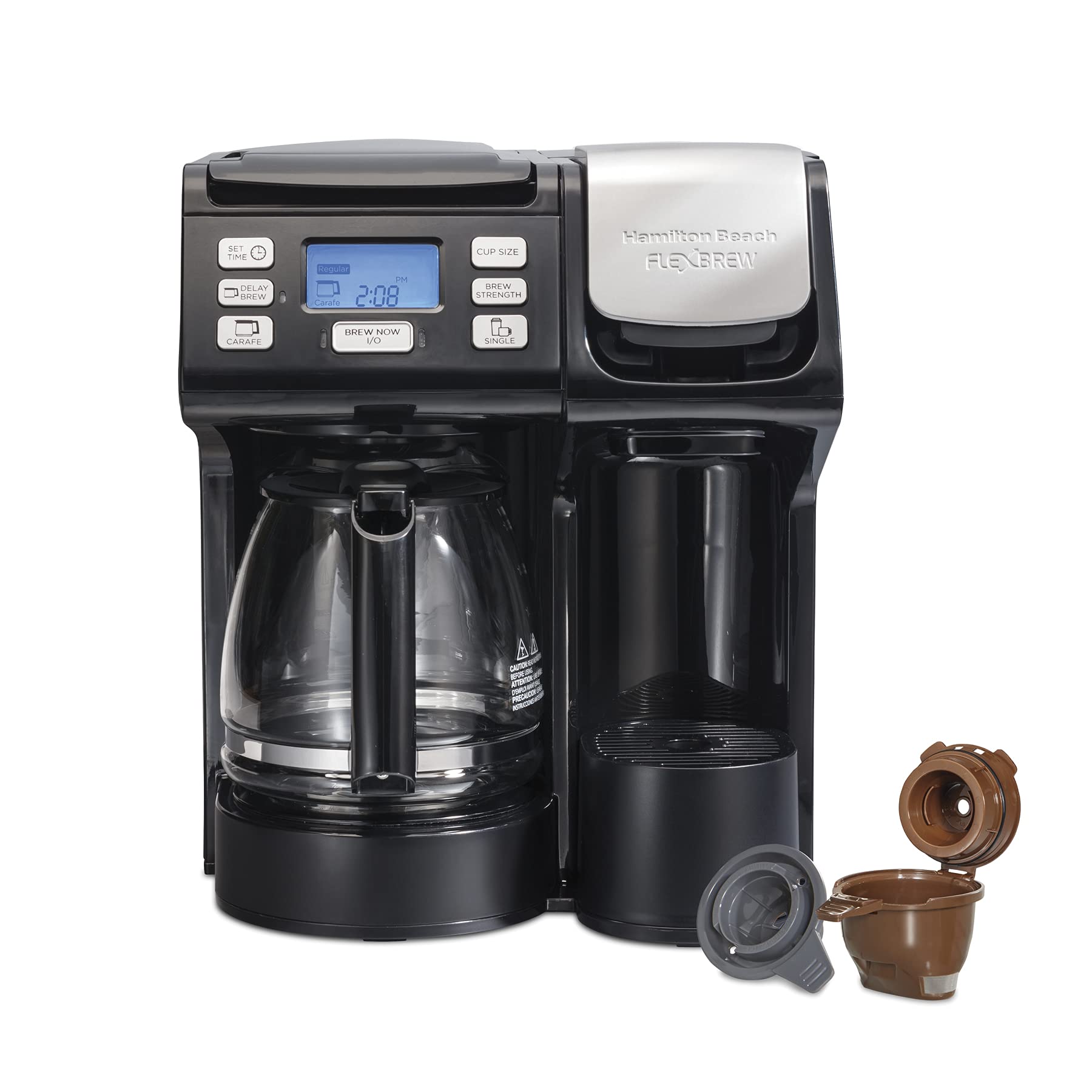 Cafetera Hamilton Beach FlexBrew Trio 2 vías 12 Tazas color Negra - Venta Internacional