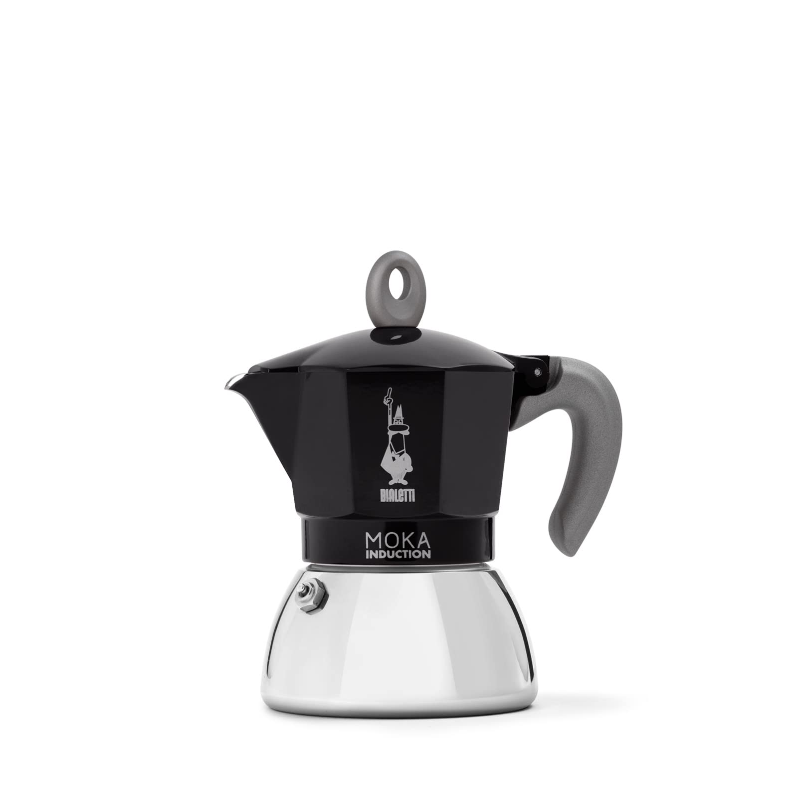 Moka Pot Bialetti Moka Induction 4 Tazas De Café Espresso Negro - Venta Internacional.