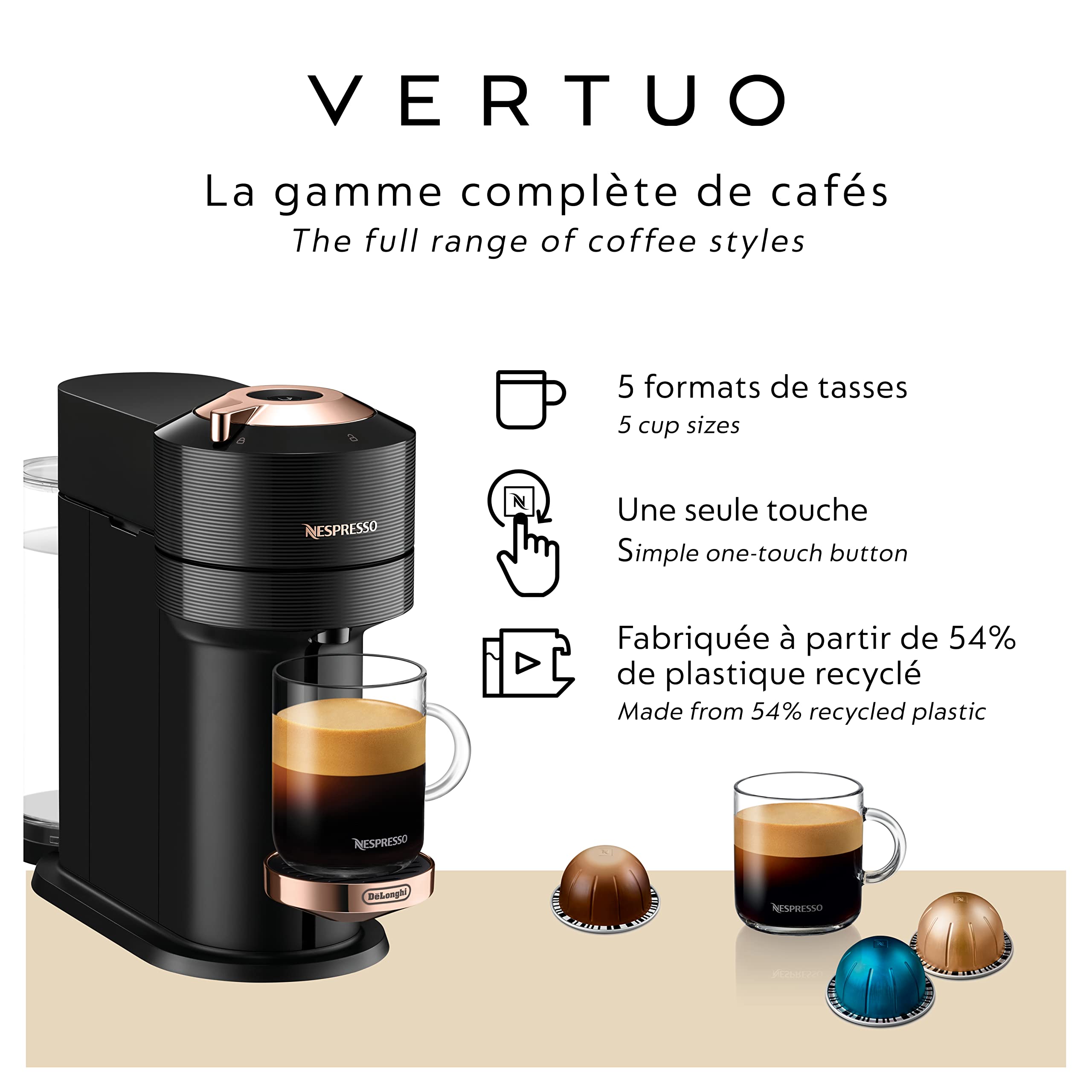 Foto 3 pulgar | Máquina De Café Y Espresso Nespresso Vertuo Next De'longhi - Venta Internacional.