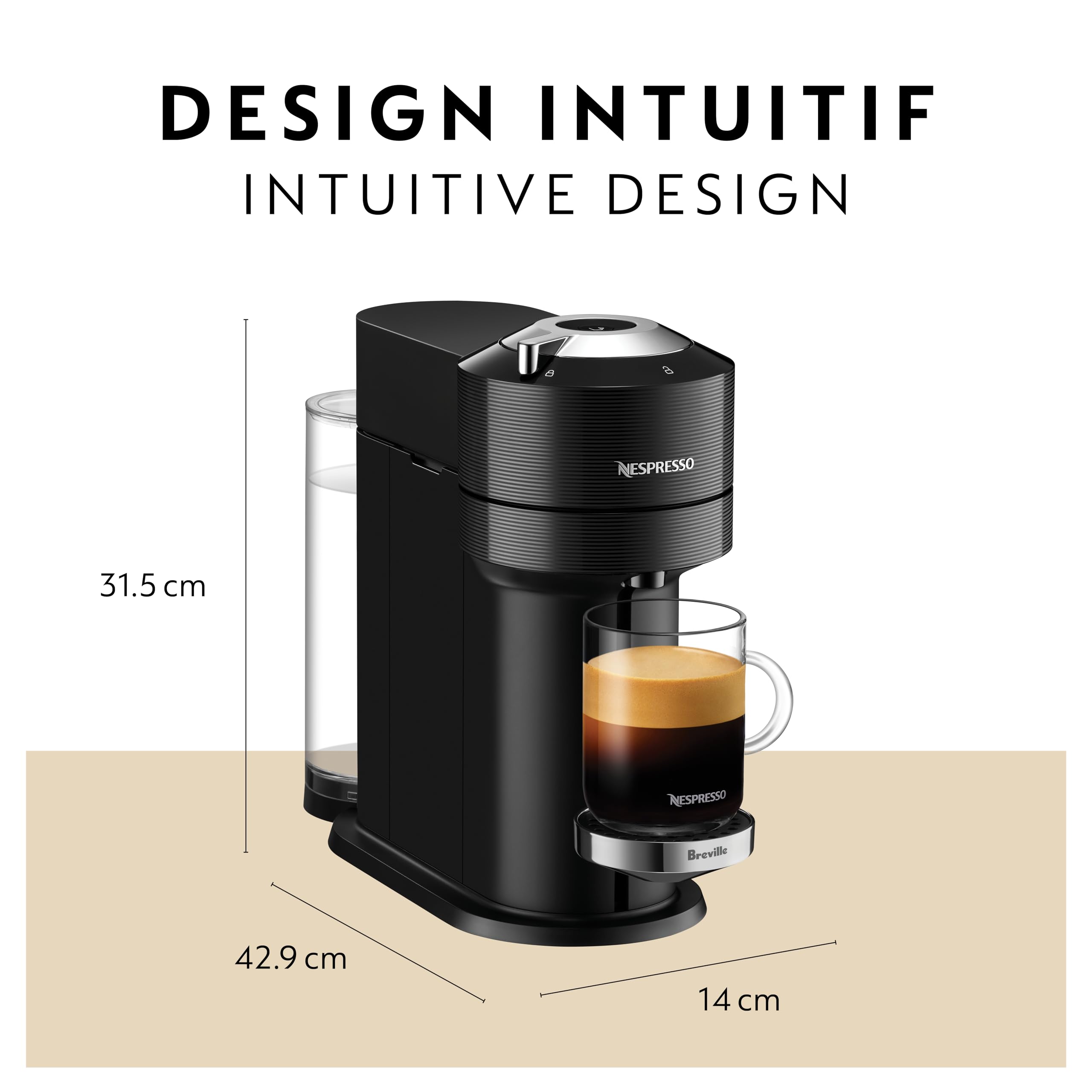 Foto 4 | Máquina De Café Y Espresso Nespresso De Breville Vertuo Next Classic Black - Venta Internacional.