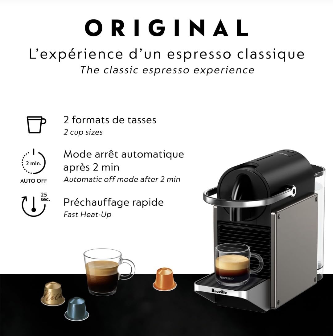 Foto 5 | Máquina De Café Espresso Nespresso Pixie Original De Breville Titan - Venta Internacional.