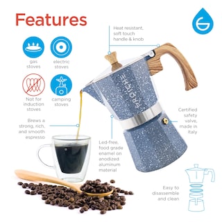 Foto 3 | Cafetera Grosche Milano Moka Pot Indigo 6 Tazas - Venta Internacional