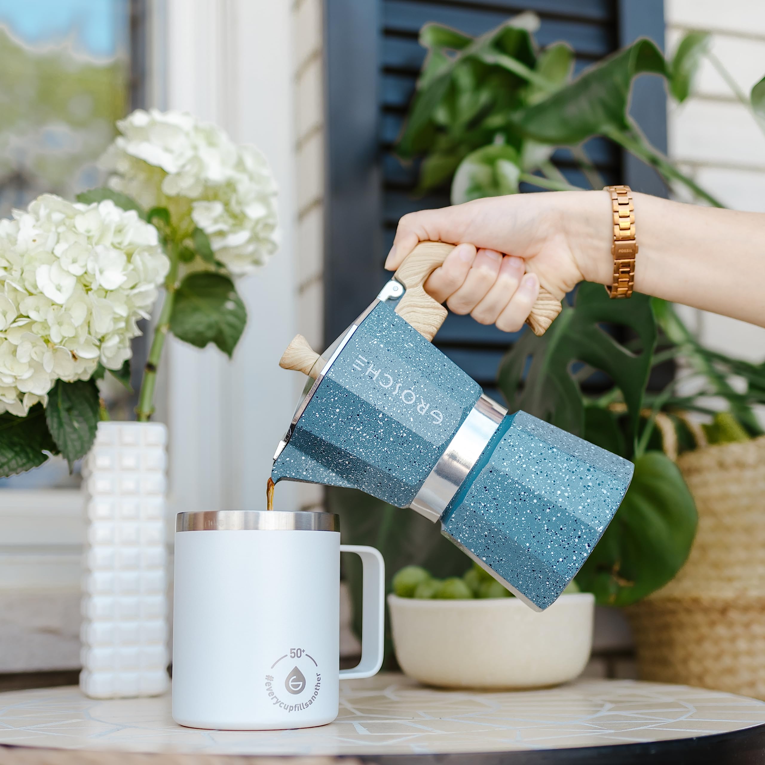 Foto 7 | Cafetera Grosche Milano Moka Pot Indigo 6 Tazas - Venta Internacional