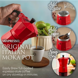 Foto 5 | Cafetera Mixpresso Moka Stove 150 Ml 3 Tazas - Venta Internacional