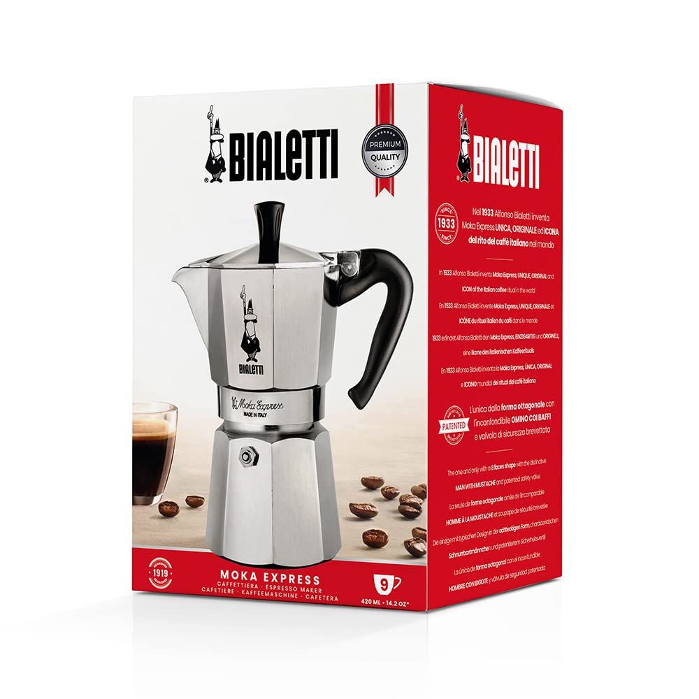 Foto 5 | Cafetera Espresso Stovetop Bialetti Moka Express 420 ml 9 Tazas - Venta Internacional