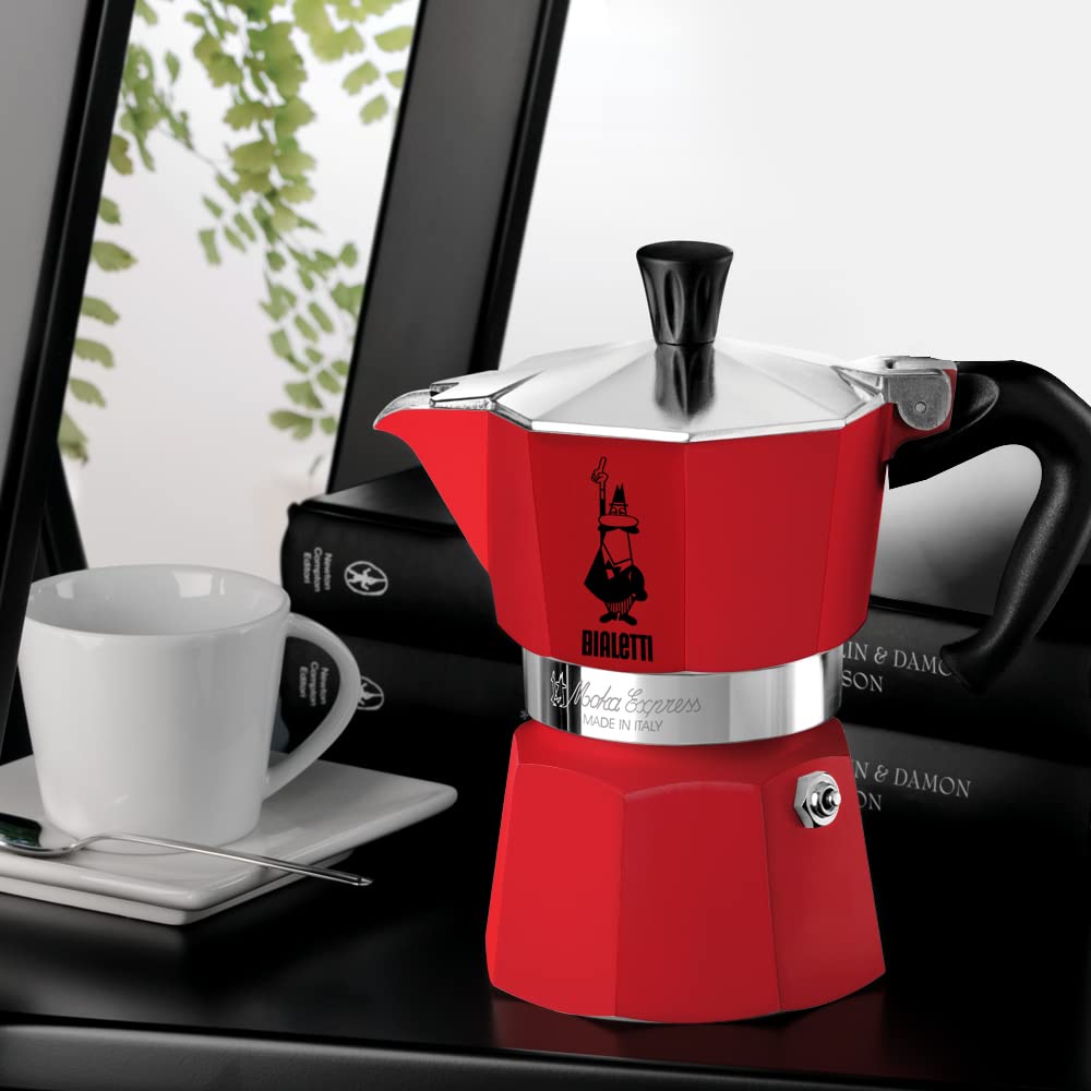 Foto 5 pulgar | Cafetera Espresso Bialetti Moka Express Roja para 6 Tazas - Venta Internacional