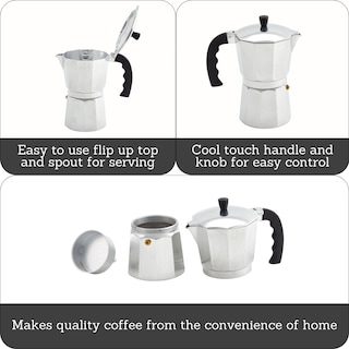 Foto 2 | Cafetera Imusa Usa B120-43v De Aluminio 6 Tazas Plateado - Venta Internacional