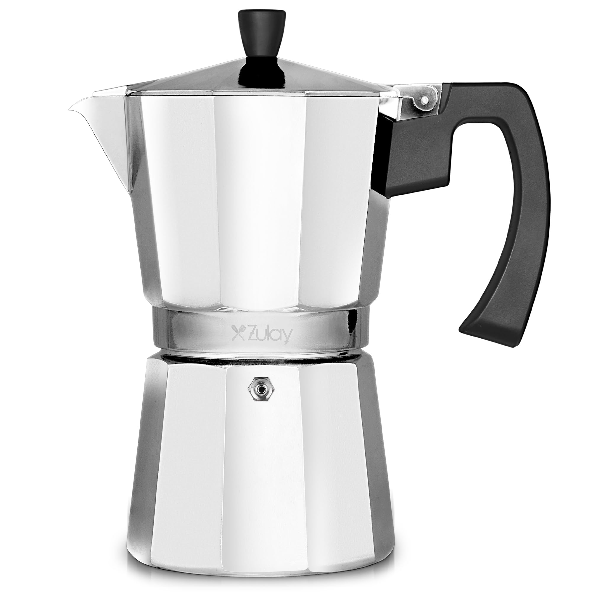 Cafetera Zulay Premium Para Moka 12 Tazas Plateado - Venta Internacional