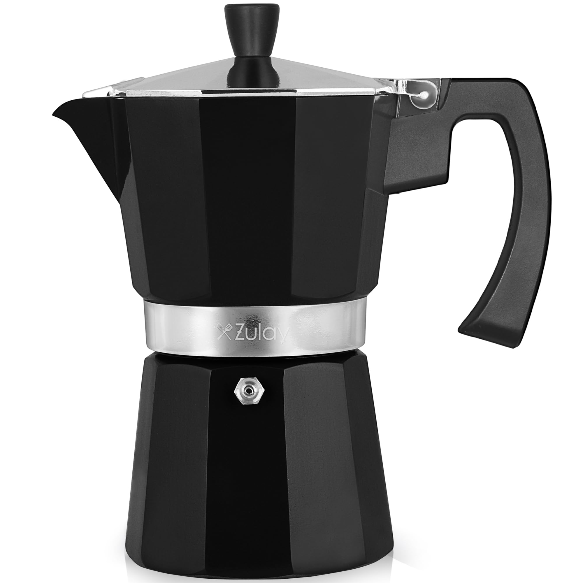 Cafetera Moka Pot Espresso Zulay Premium 12 Tazas Negro - Venta Internacional $1,086