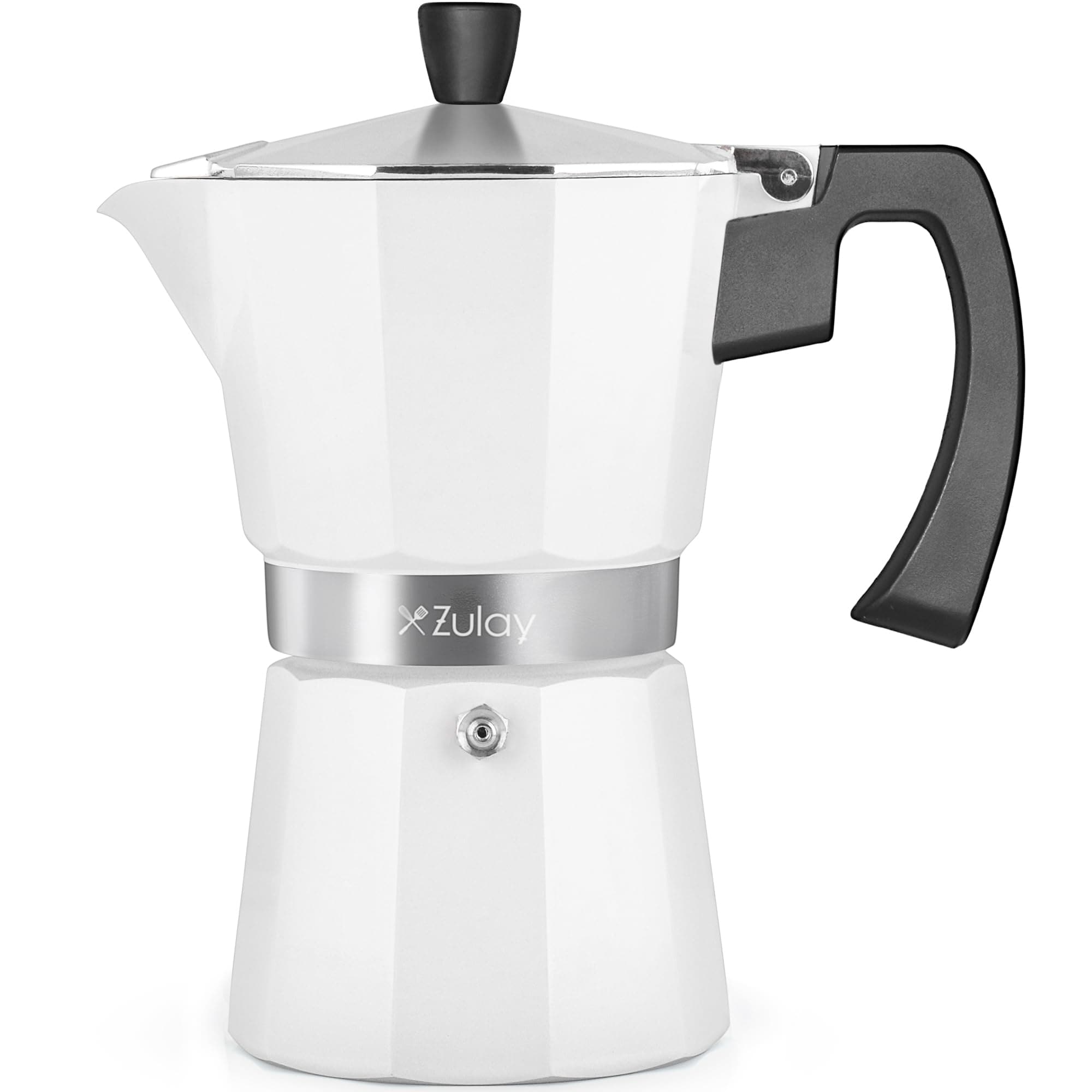 Cafetera Moka Pot Espresso Zulay Premium 540 Ml Blanco - Venta Internacional $910
