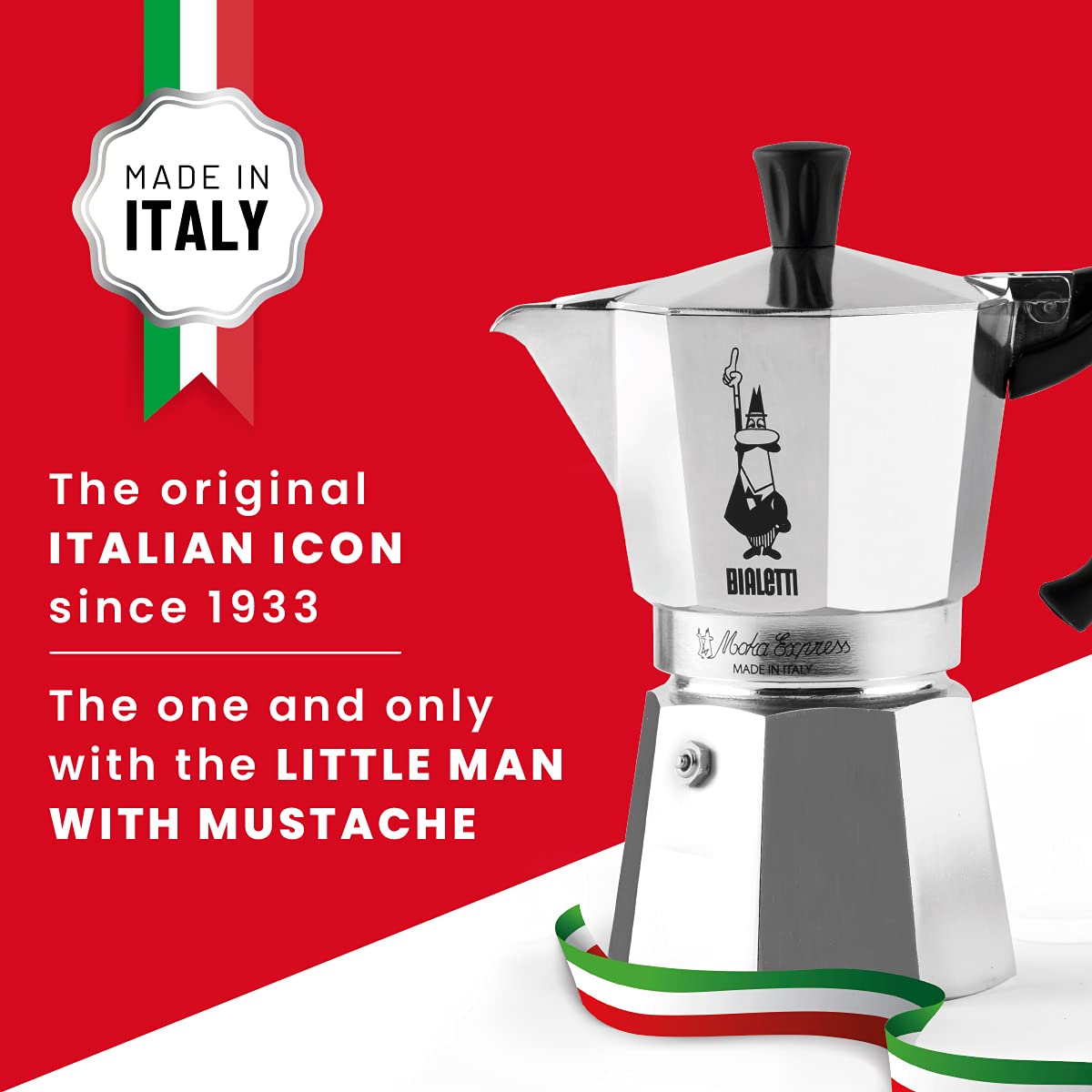 Foto 5 | Cafetera de Café Espresso Bialetti Plateada Moka Express 420 ml - Venta Internacional
