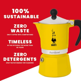 Foto 5 | Cafetera Bialetti Rainbow 4983 Amarilla 30 Cm - Venta Internacional.
