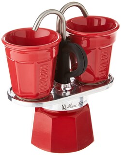 Foto 1 | Cafetera Bialetti Mini Express De 2 Tazas Con 2 Vasos De Chupito - Venta Internacional.