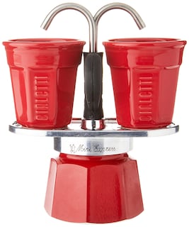 Foto 2 | Cafetera Bialetti Mini Express De 2 Tazas Con 2 Vasos De Chupito - Venta Internacional.