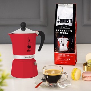 Foto 2 | Cafetera Bialetti 4961 Rainbow Para 1 Taza, Aluminio, Color Rojo - Venta Internacional.