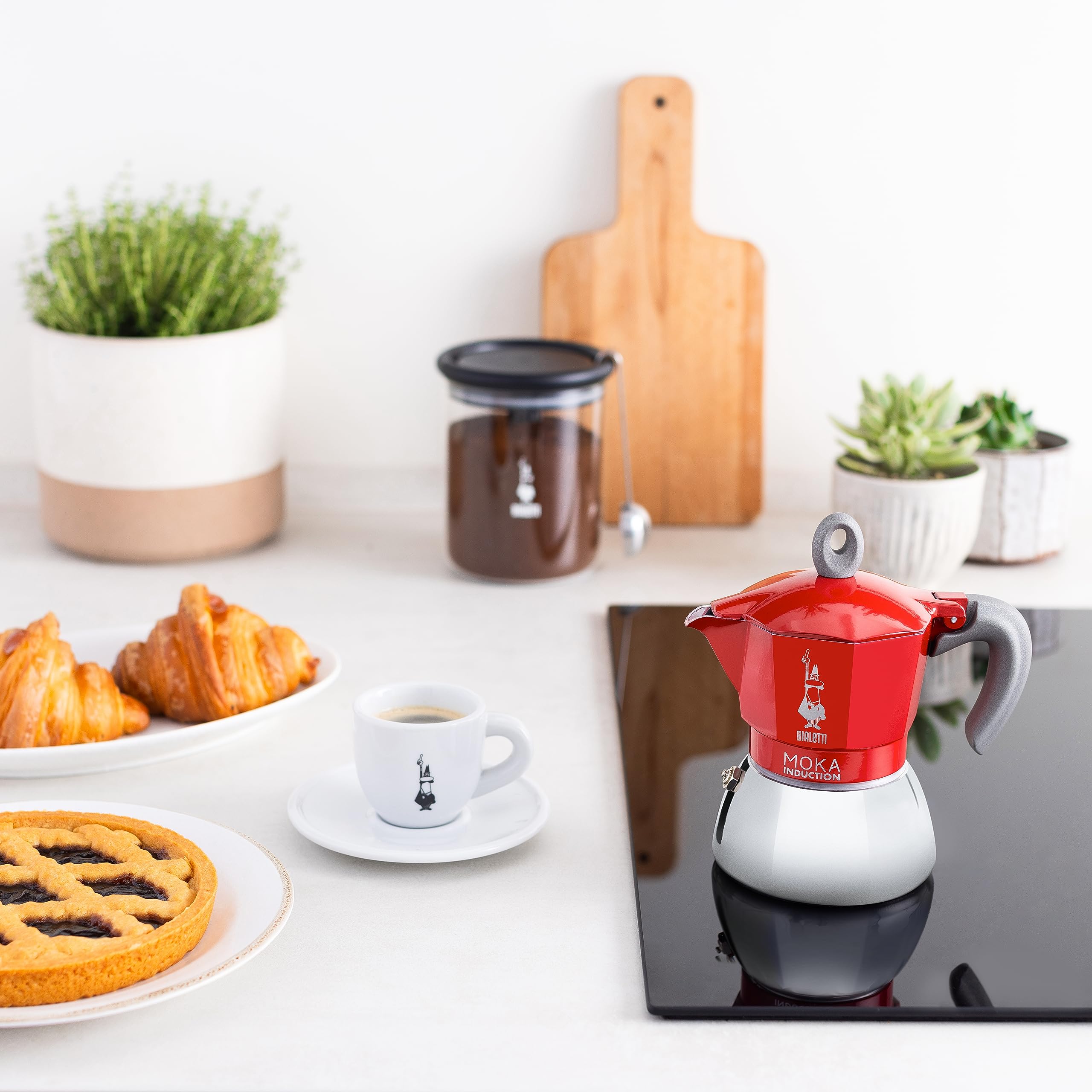Foto 4 pulgar | Moka Pot Bialetti Moka Induction, 6 Tazas, Rojo Espresso - Venta Internacional.