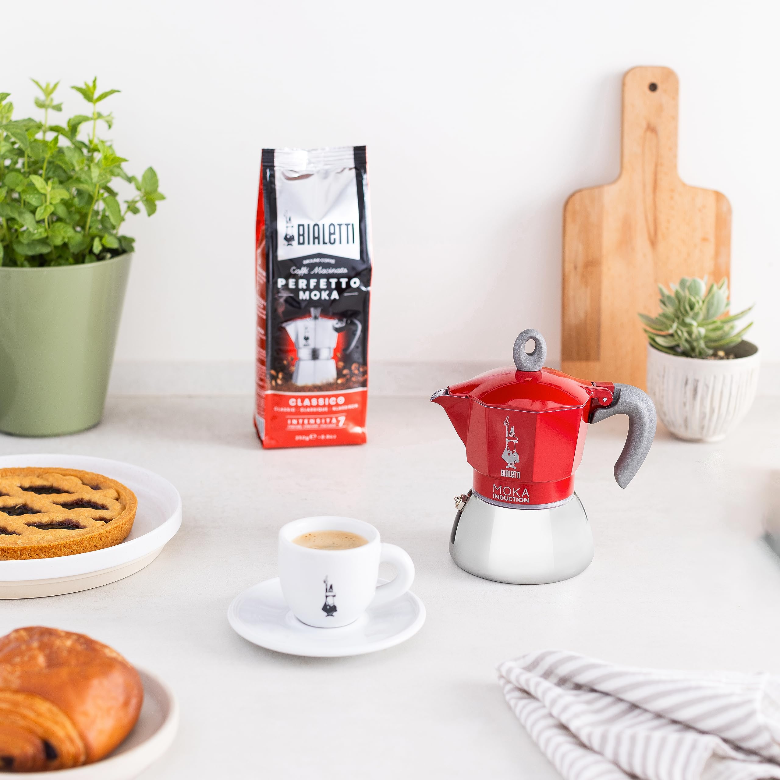 Foto 7 pulgar | Moka Pot Bialetti Moka Induction, 6 Tazas, Rojo Espresso - Venta Internacional.