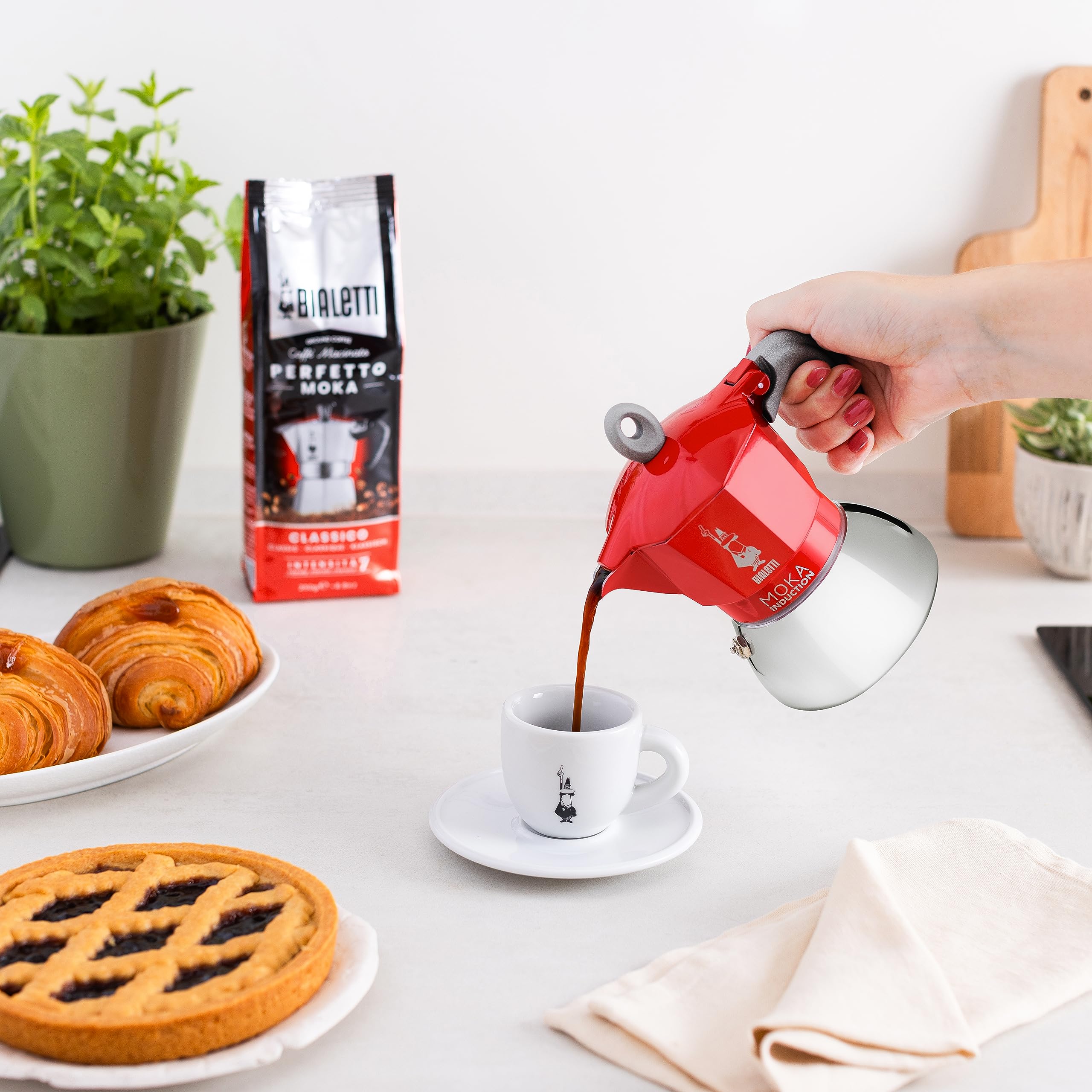 Foto 8 pulgar | Moka Pot Bialetti Moka Induction, 6 Tazas, Rojo Espresso - Venta Internacional.