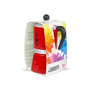 Foto 4 | Cafetera Espresso Stovetop Bialetti Rainbow, 3 Tazas, 130 Ml, Color Rojo - Venta Internacional.