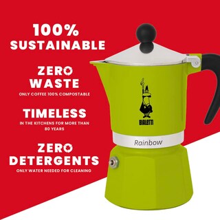 Foto 5 | Bialetti 4972 Rainbow Espresso Maker, Green, 30 X 20 X 15 Cm - Venta Internacional.