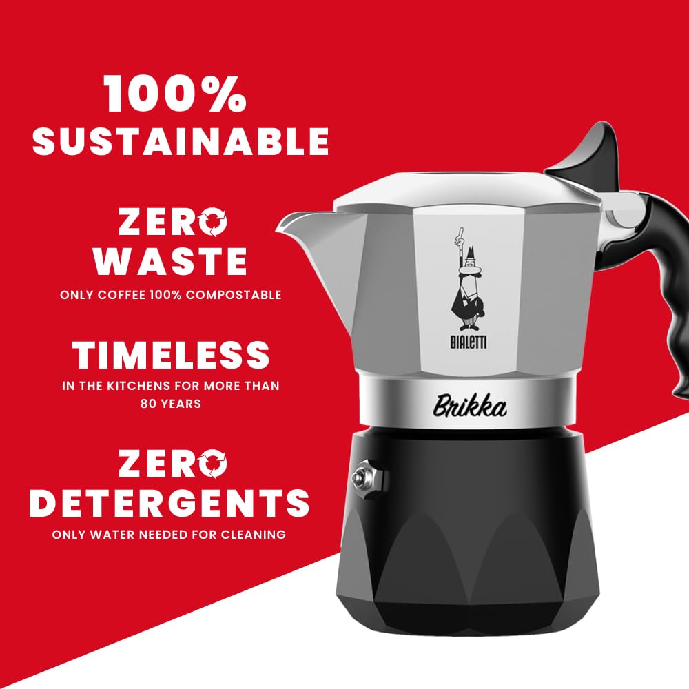Foto 7 pulgar | Olla Moka Bialetti Nuova Brikka 2023 Para Placas De Gas O Eléctricas, 2 Tazas - Venta Internacional.