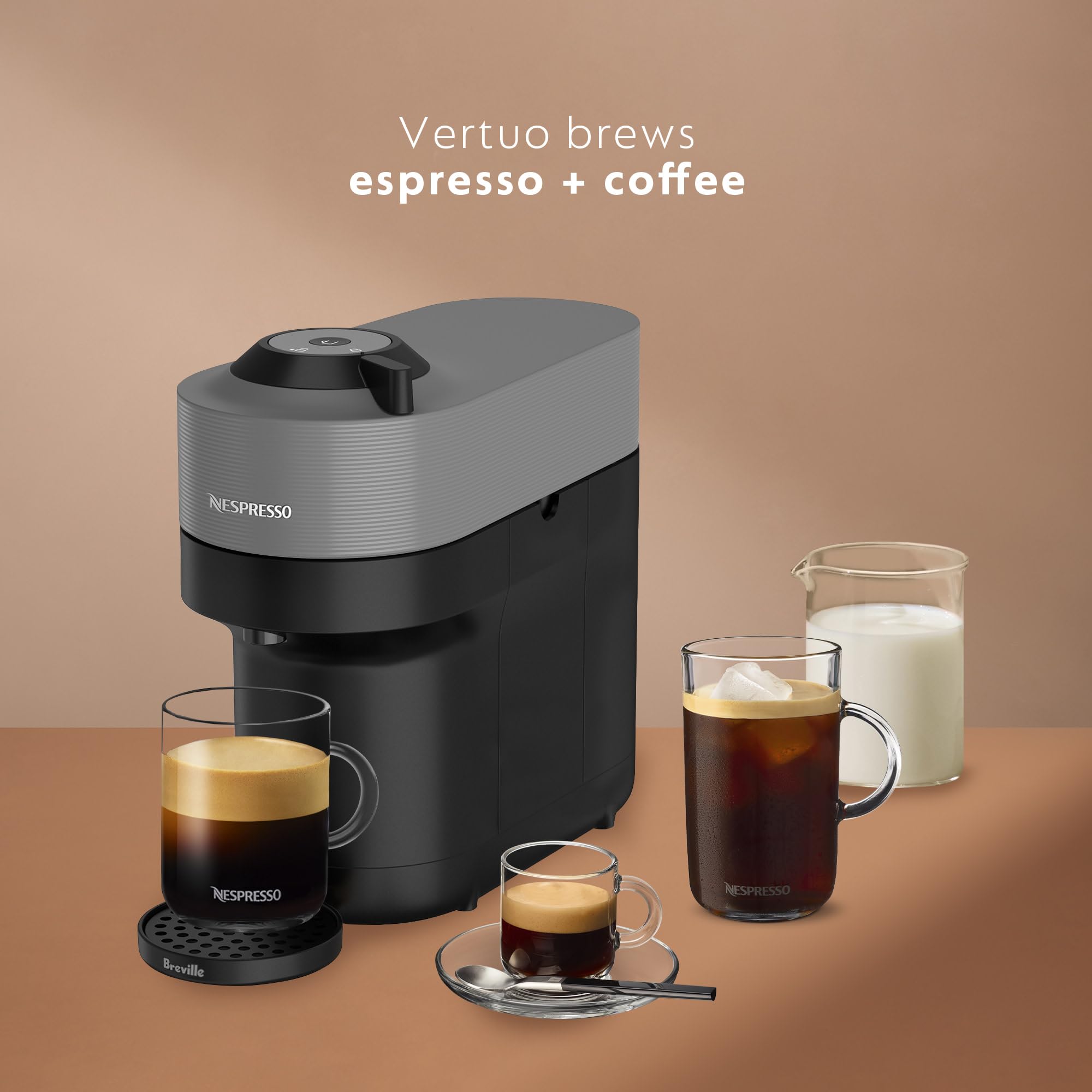 Foto 4 pulgar | Cafetera Nespresso Vertuo Pop+ Breville Gris Oscuro - Venta Internacional