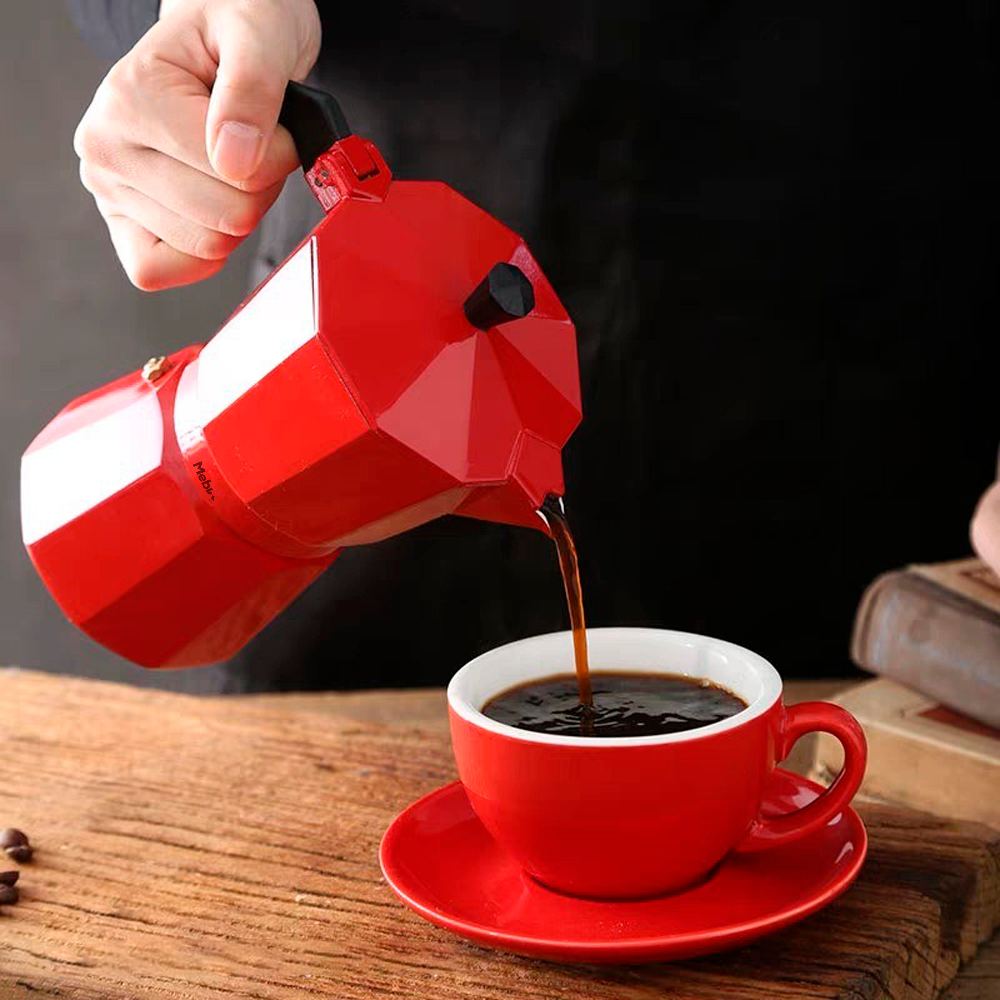 Foto 3 pulgar | Cafetera Italiana Roja para Expresso 6 Tazas