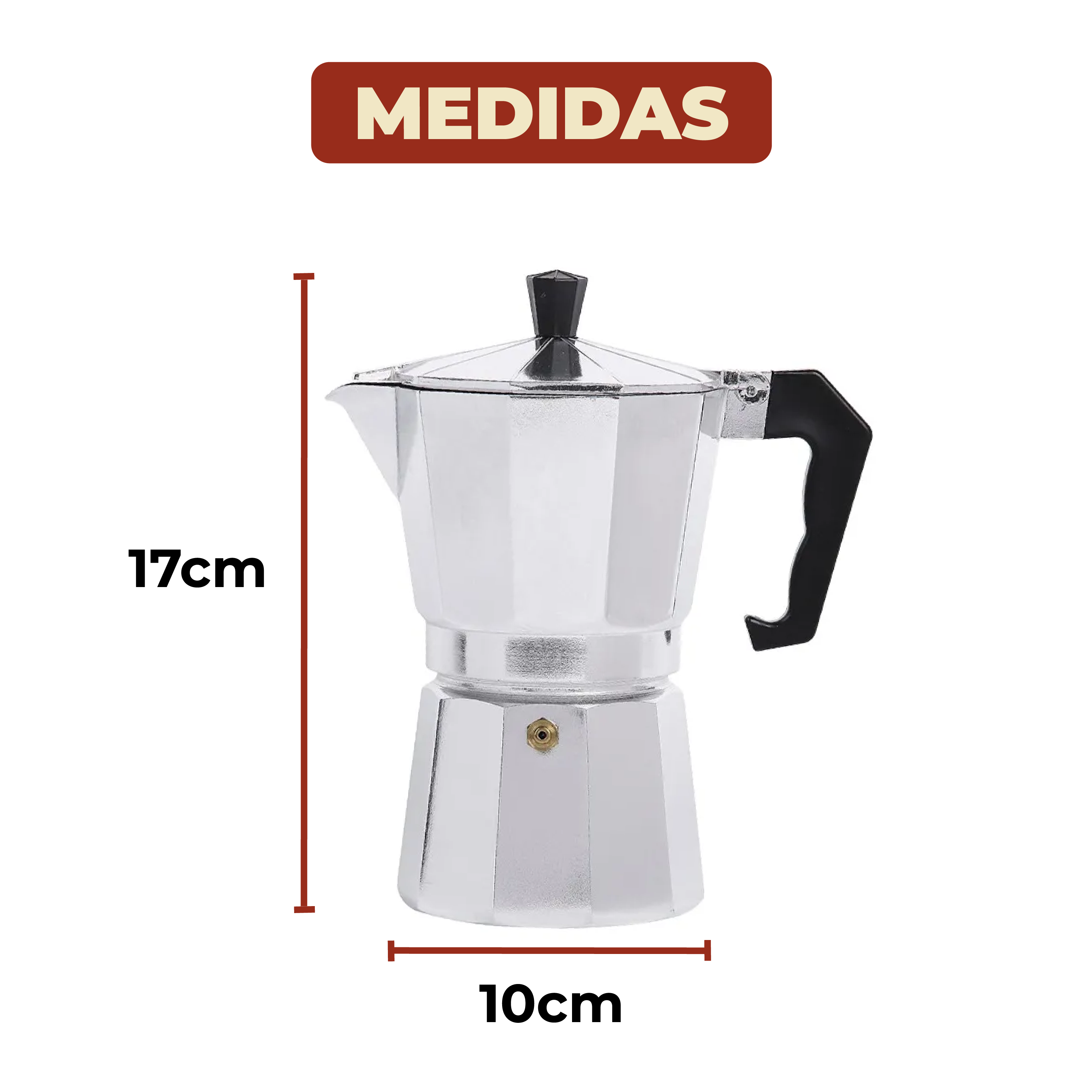 Foto 7 | Cafetera Moka Italiana Espresso Mebix TRD para 6 Tazas