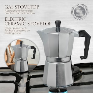 Foto 6 | Cafetera Cubana Moka Pot Mixpresso para 9 Tazas Cuerpo de Aluminio - Venta Internacional