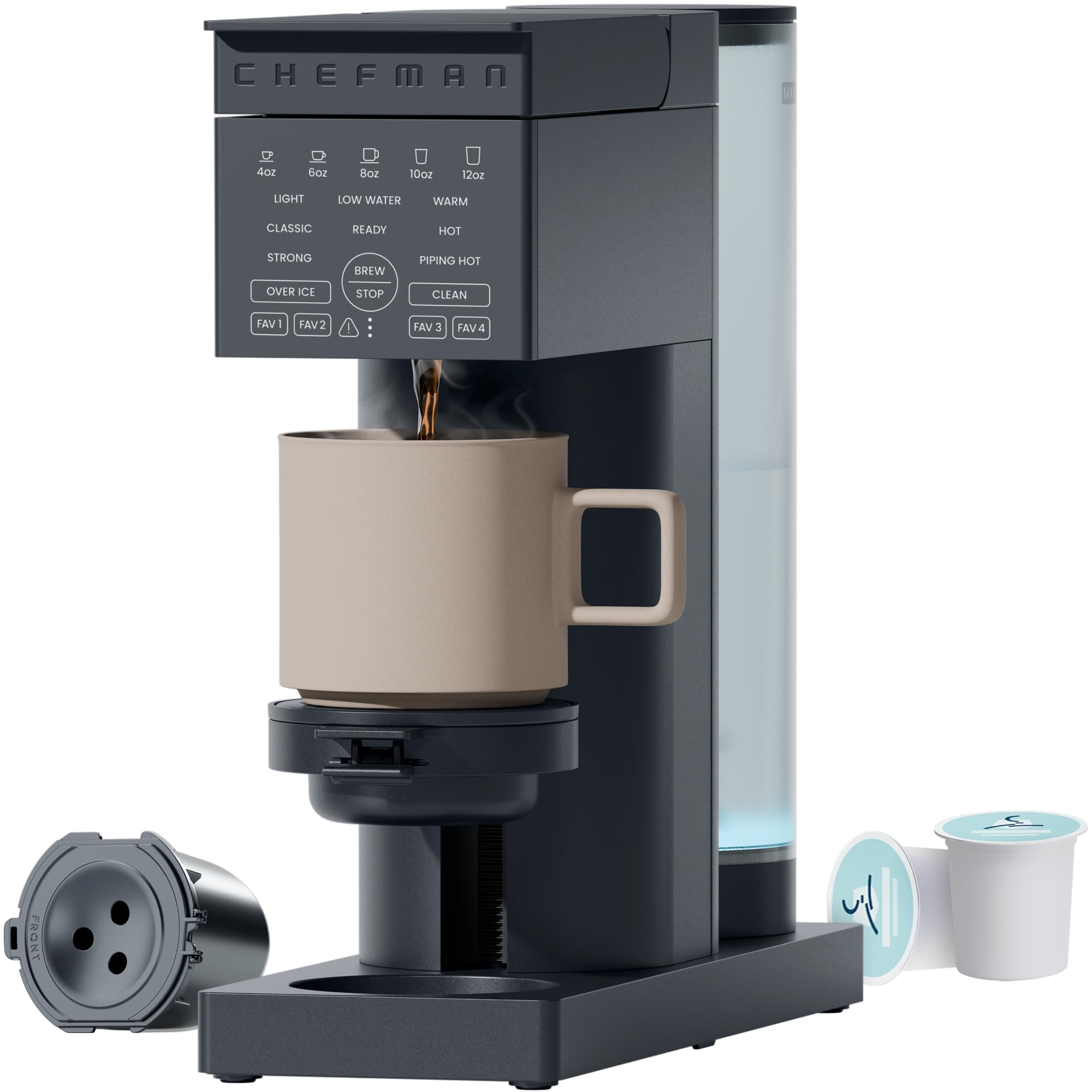 Foto 2 pulgar | Cafetera Chefman Caffeinator Single Serve 1.4 L Midnight - Venta Internacional.