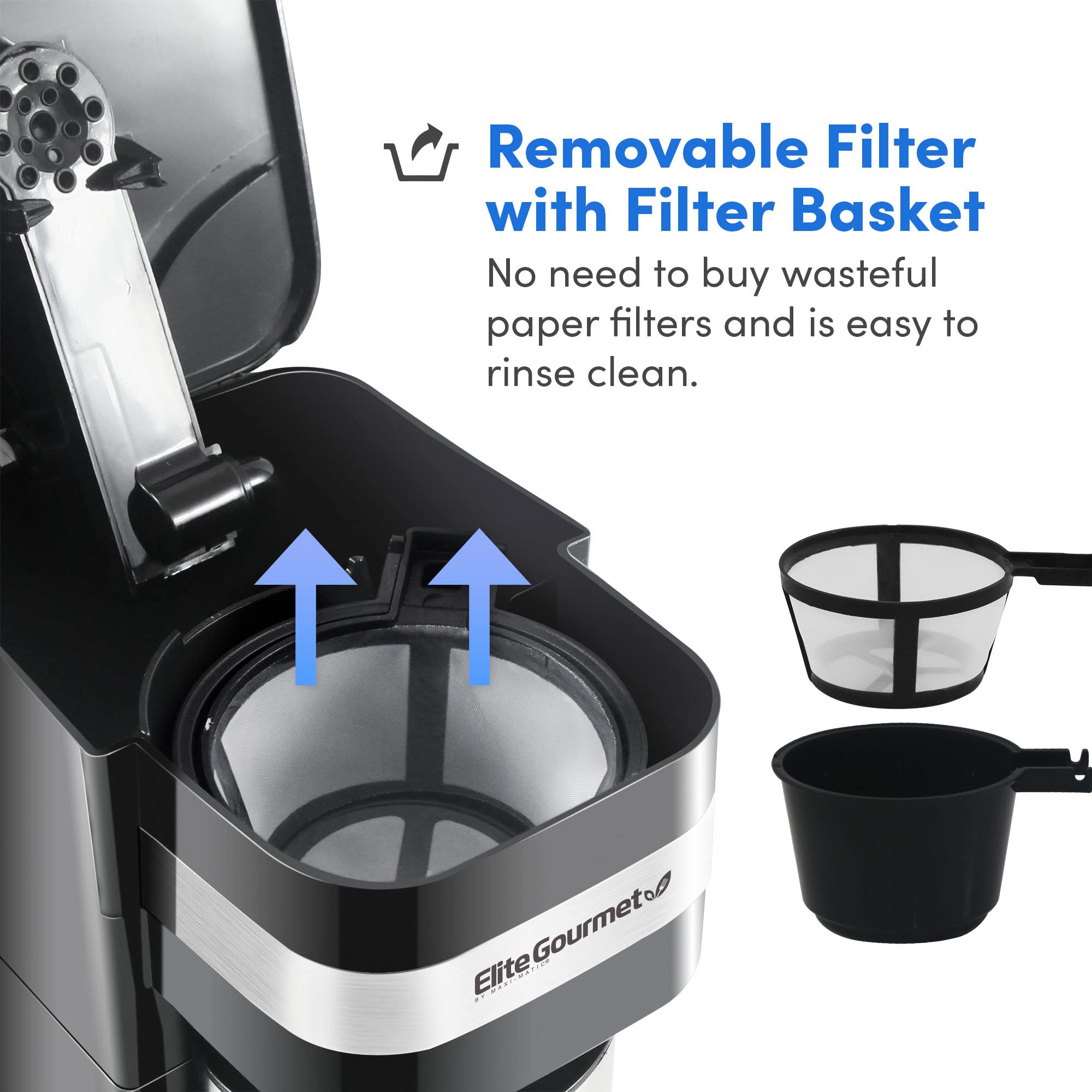 Foto 3 pulgar | Cafetera Elite Gourmet Ehc114 Con Taza Térmica De 400 Ml  Color Negro - Venta Internacional.