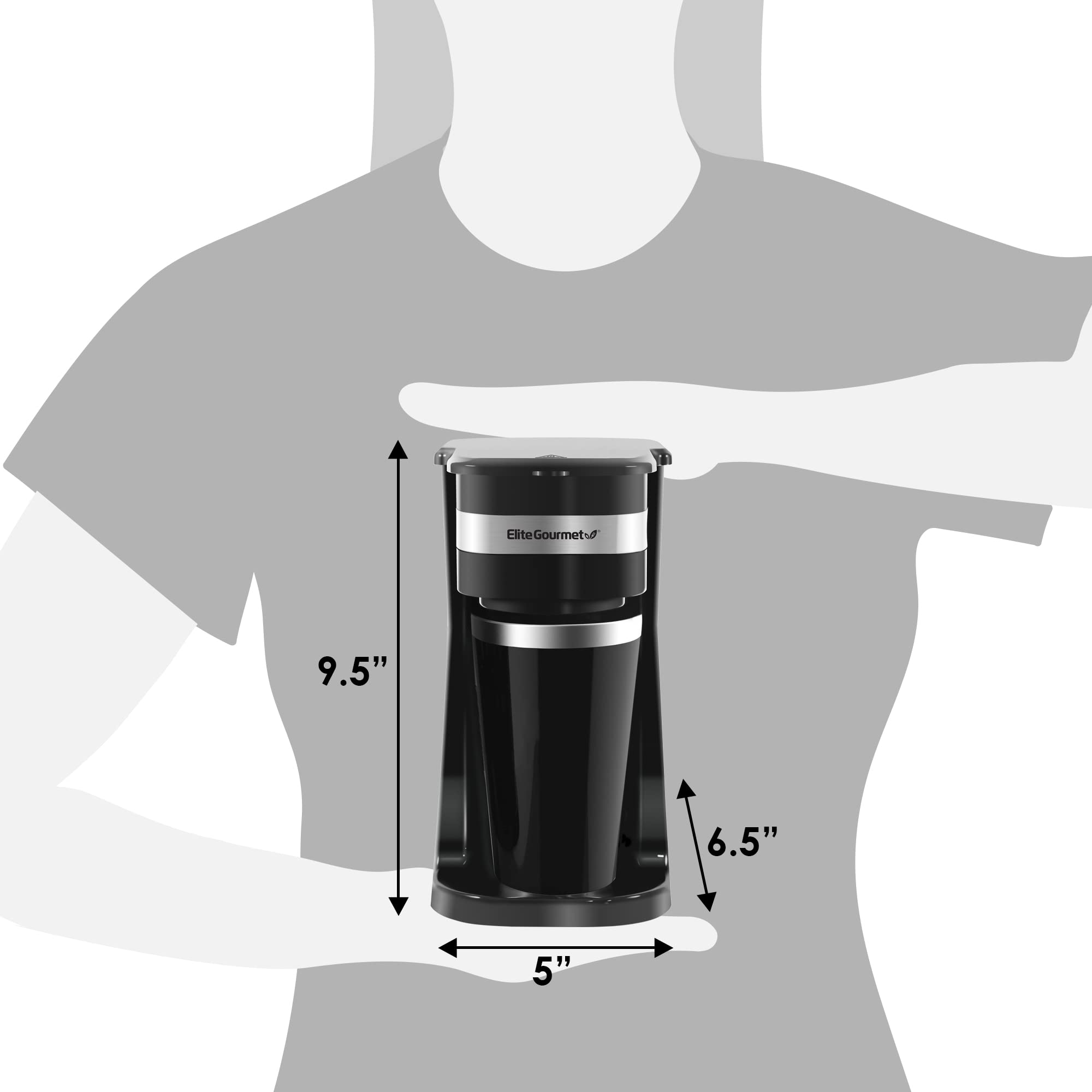 Foto 8 pulgar | Cafetera Elite Gourmet Ehc114 Con Taza Térmica De 400 Ml  Color Negro - Venta Internacional.