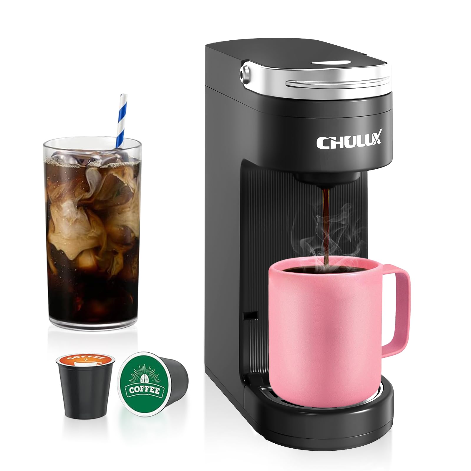 Foto 2 pulgar | Cafetera Chulux Slim Single Serve Para Cápsulas K De 180 A 360 Ml - Venta Internacional.