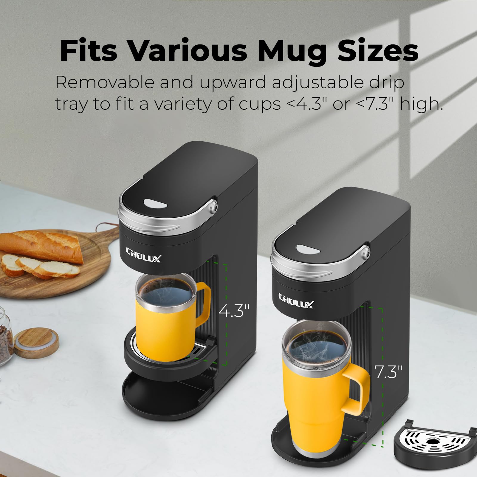 Foto 4 pulgar | Cafetera Chulux Slim Single Serve Para Cápsulas K De 180 A 360 Ml - Venta Internacional.