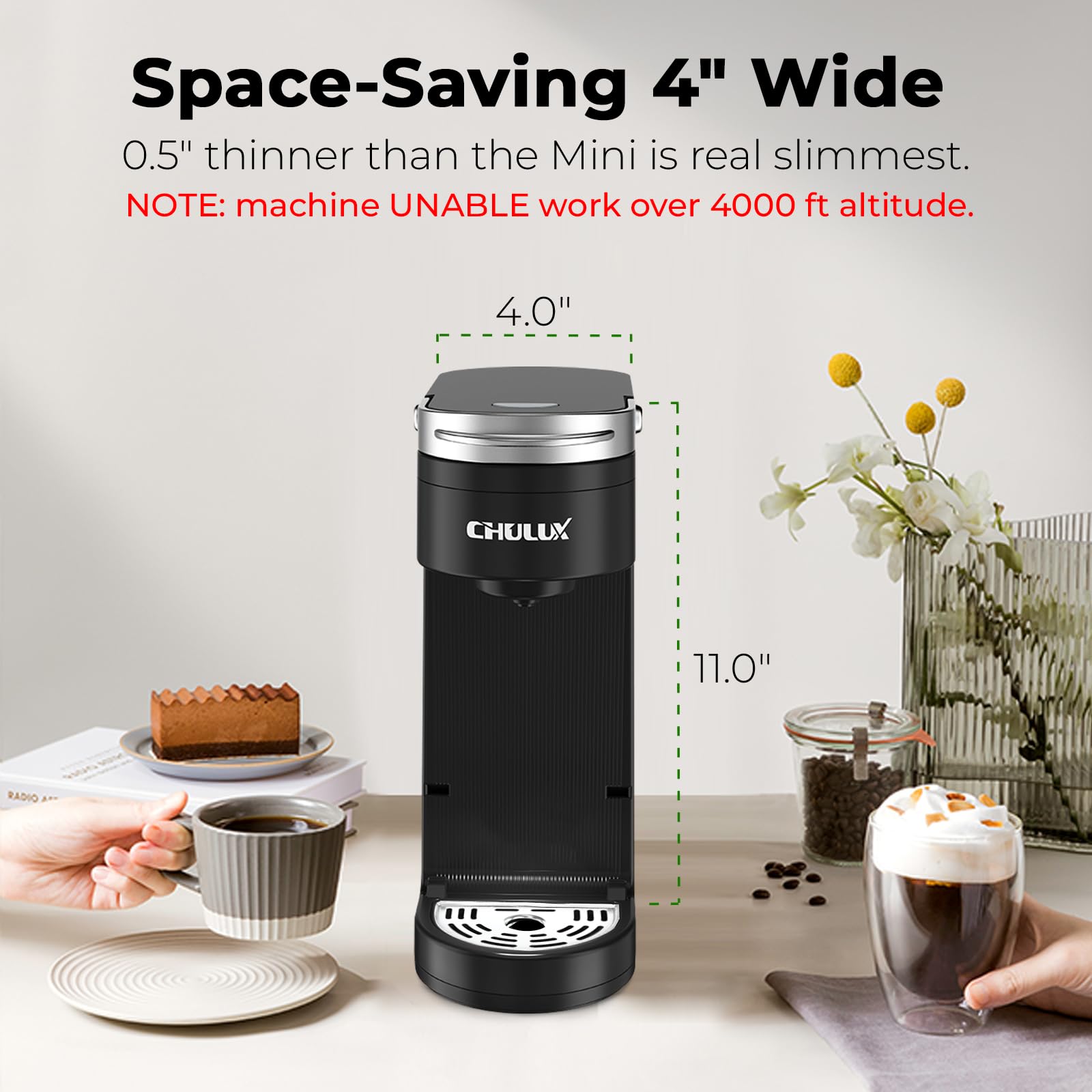 Foto 4 | Cafetera Chulux Slim Single Serve Para Cápsulas K De 180 A 360 Ml - Venta Internacional.