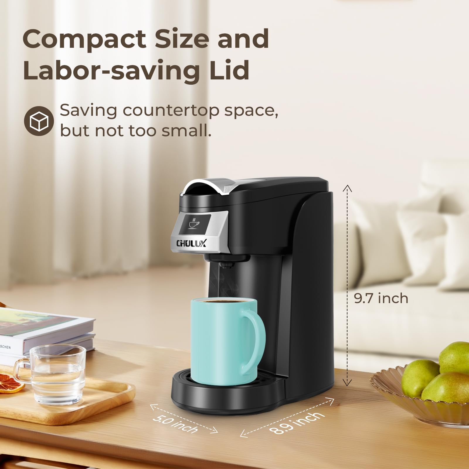 Foto 6 pulgar | Cafetera Chulux Classic Single Serve Para K Cup  Color Negro - Venta Internacional.