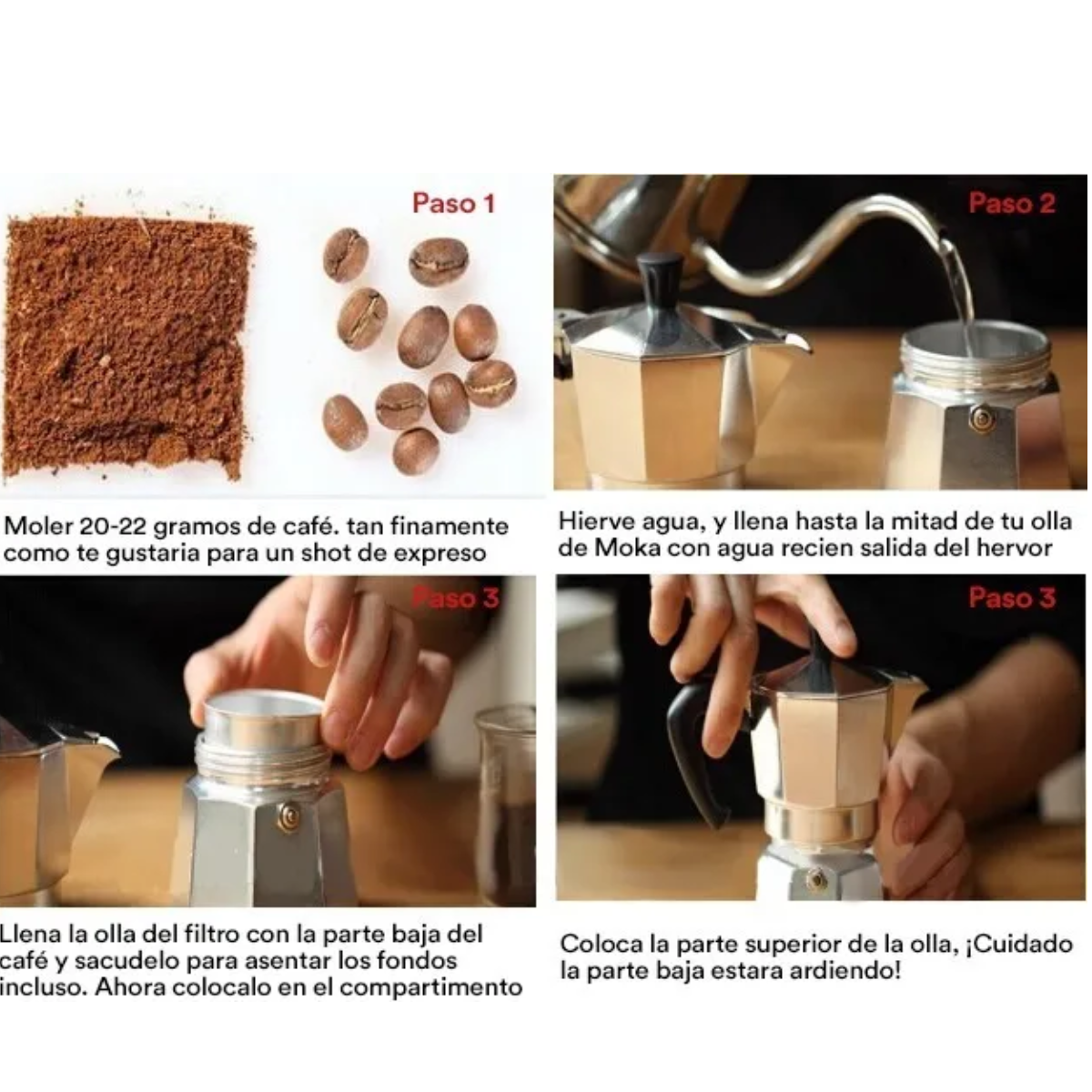 Foto 4 pulgar | Cafetera Moka Italiana Espresso Eo Safe Imports Esi-20308 Plata