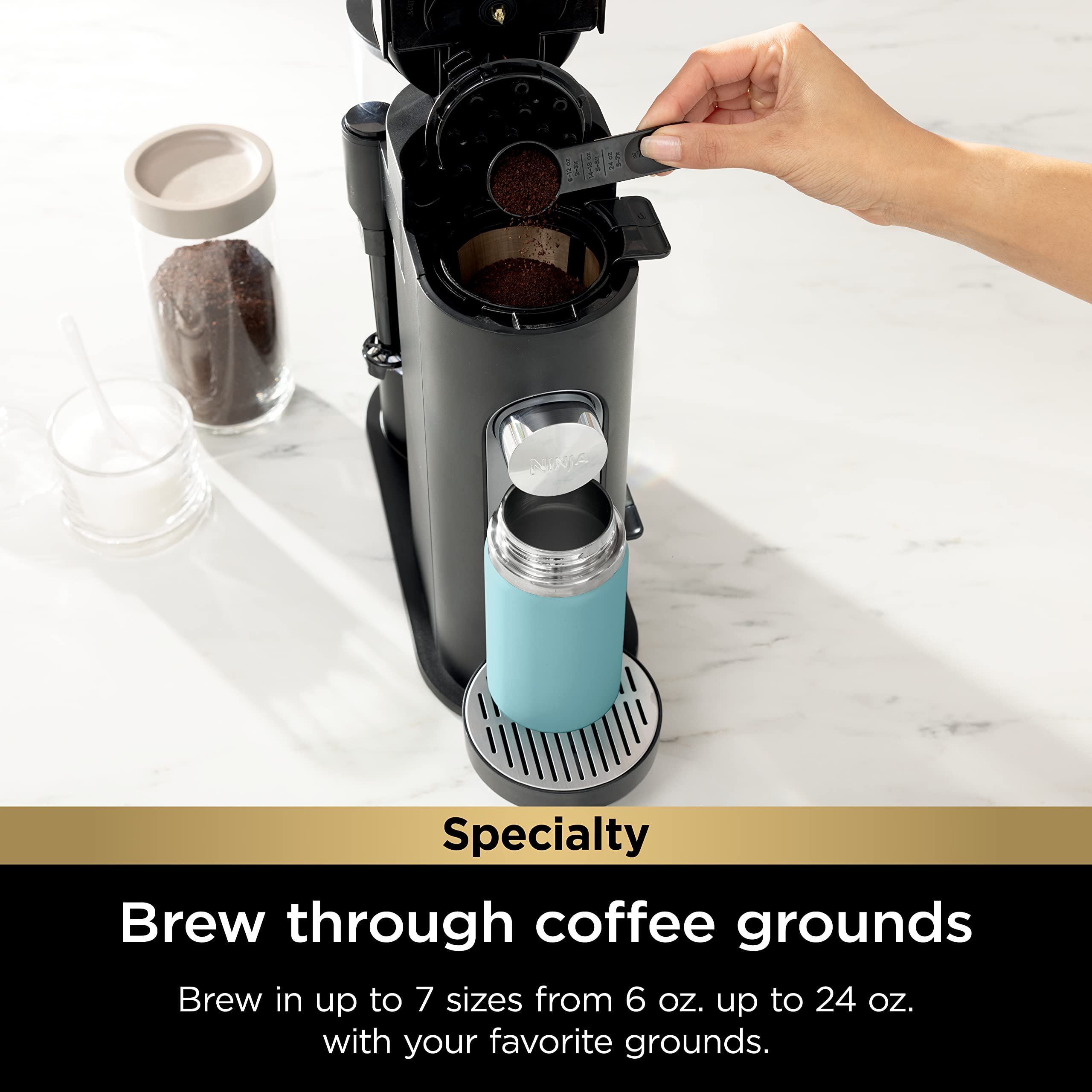 Foto 4 pulgar | Cafetera Ninja Pod & Grounds Con Espumador De Leche De 1 65 Litros - Venta Internacional.