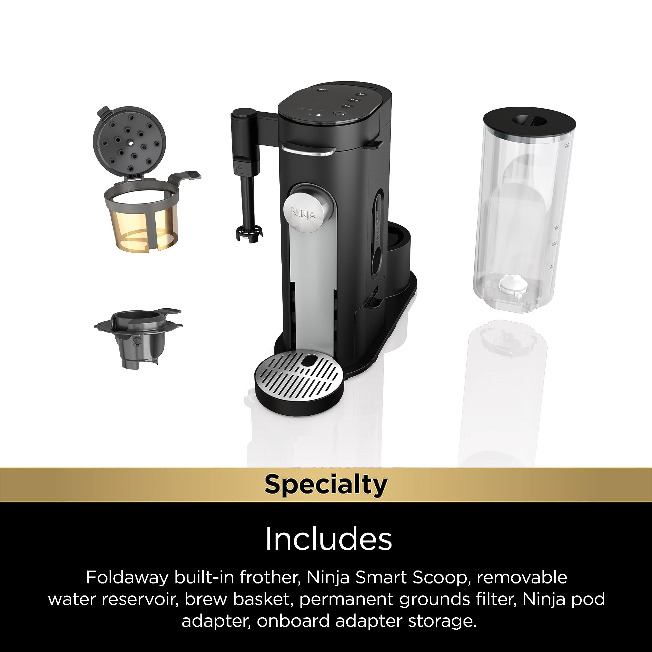 Foto 8 pulgar | Cafetera Ninja Pod & Grounds Con Espumador De Leche De 1 65 Litros - Venta Internacional.
