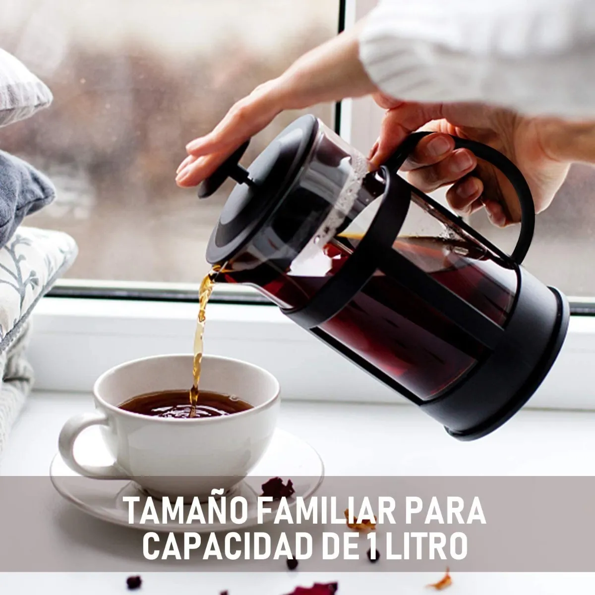 Foto 4 pulgar | Cafetera Prensa Francesa De Vidrio 800ml Con Embólo