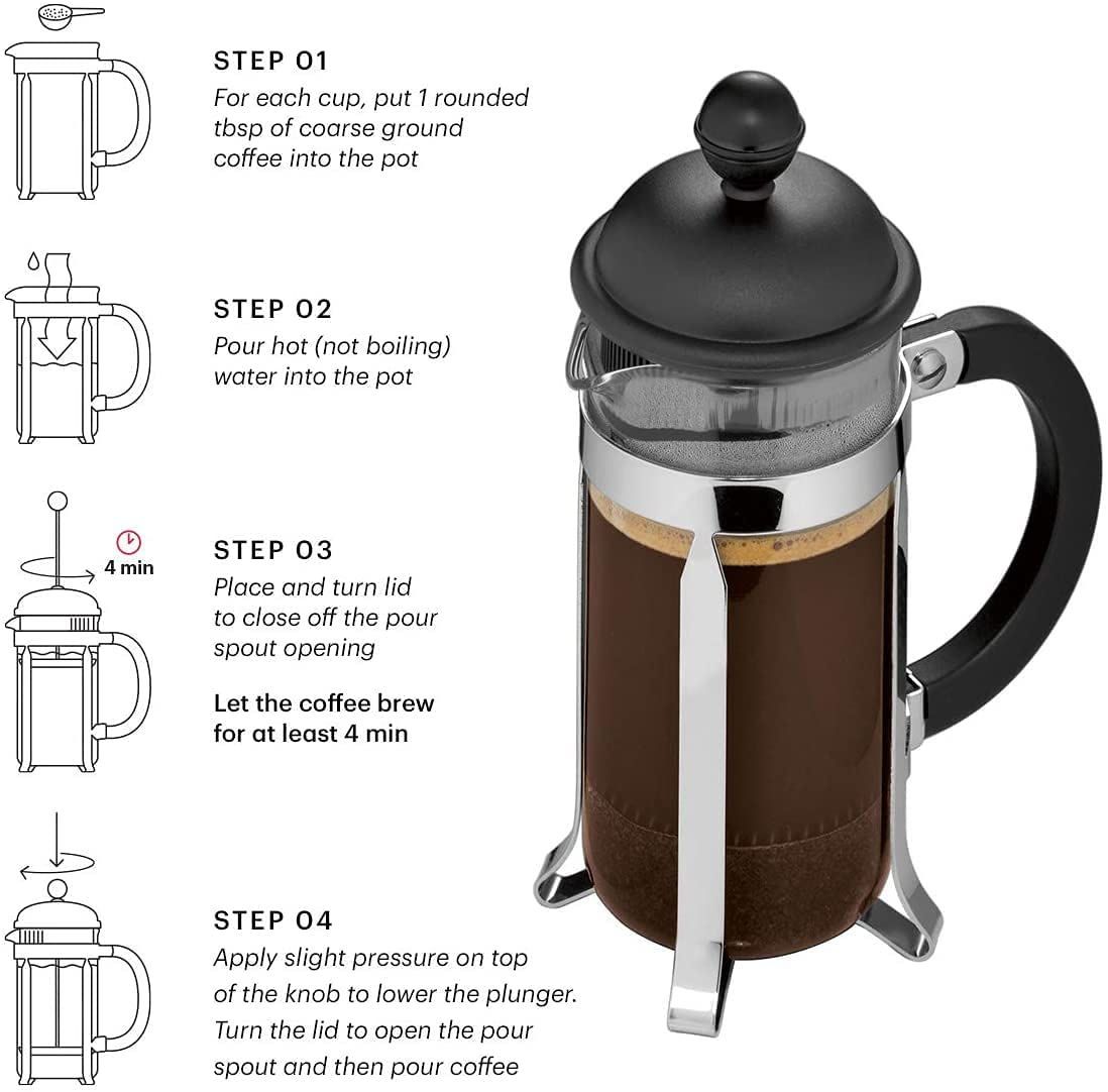 Foto 5 pulgar | Cafetera Bodum French Press Negra 1 Litro - Venta Internacional