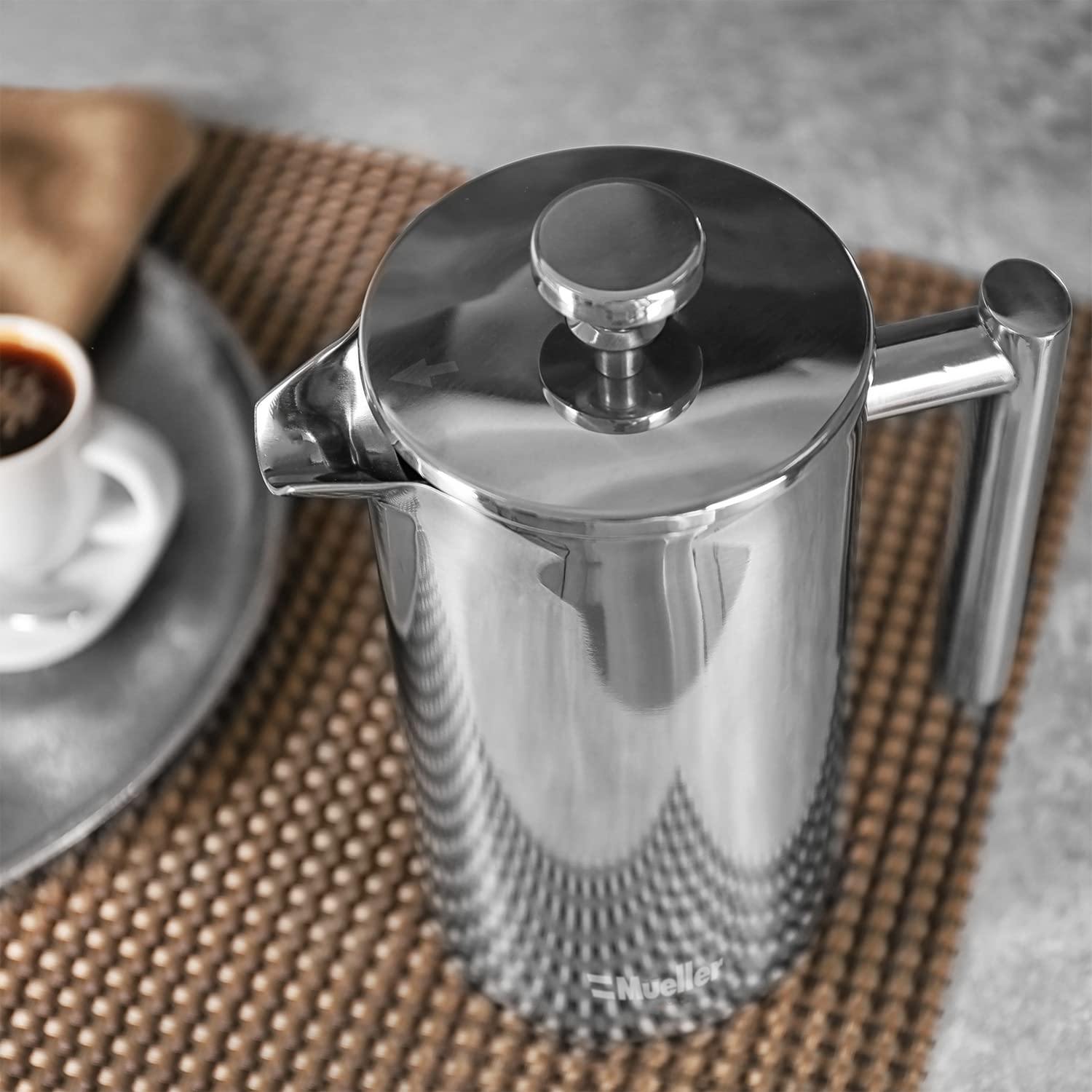 Foto 6 pulgar | Cafetera French Press Mueller 1l De Acero Inoxidable - Venta Internacional