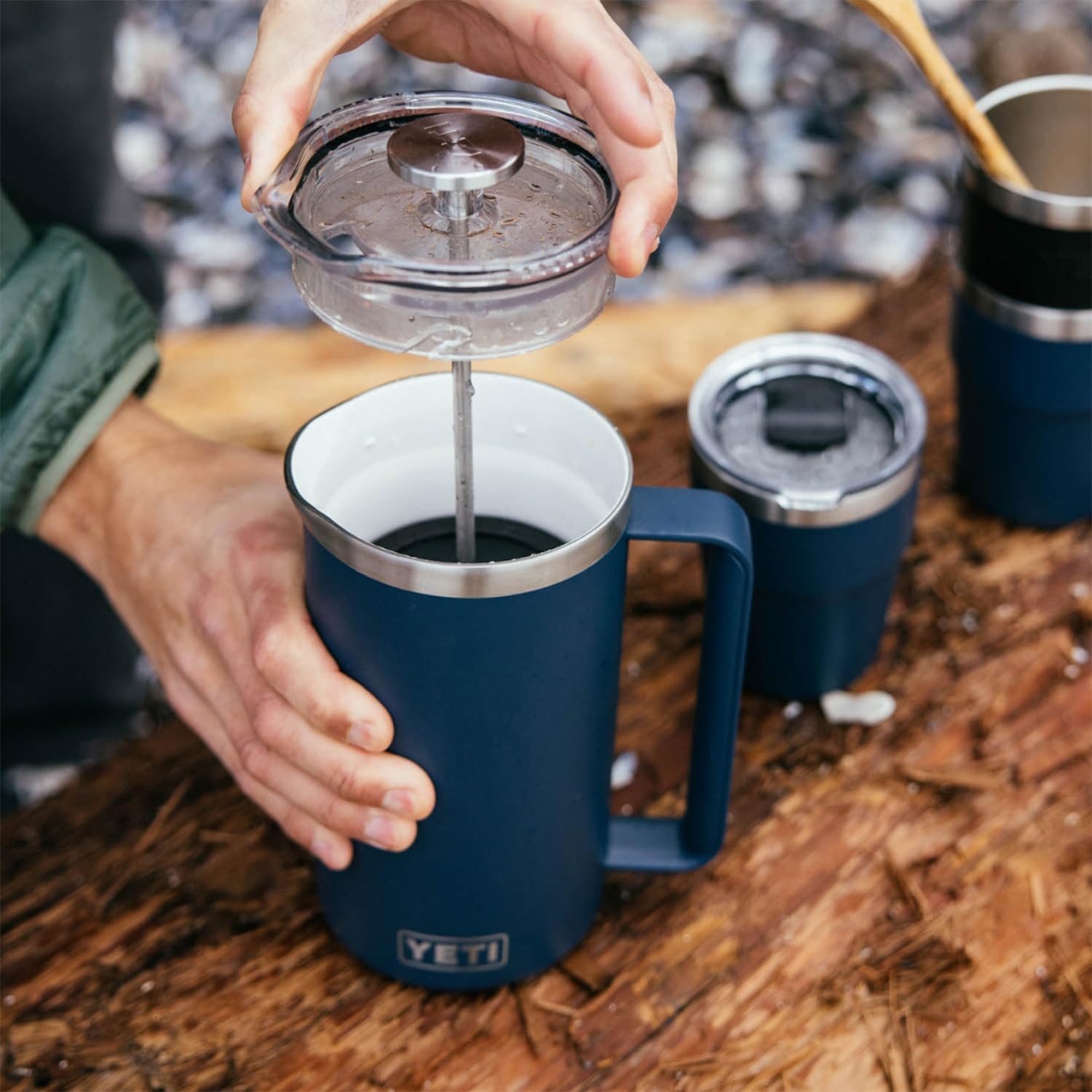 Foto 6 | Cafetera De Prensa Francesa Yeti Rambler 1l Sandstone Pink - Venta Internacional.